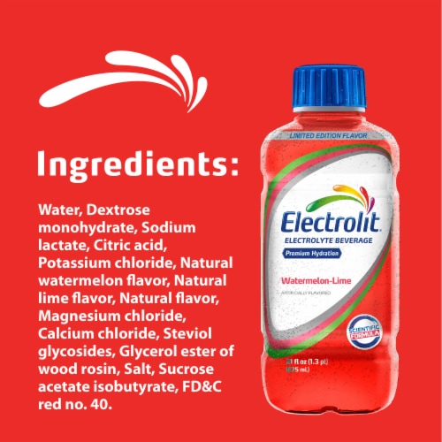 Electrolit Premium Hydration Watermelon Lime Sports Drink Bottle Perspective: right