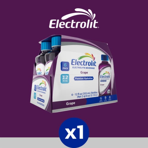 Electrolit Premium Hydration Grape Sports Drink Multipack Bottles Perspective: right