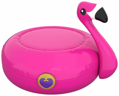 Mattel Polly Pocket Pocket World Flamingo Floatie Compact Playset Perspective: right