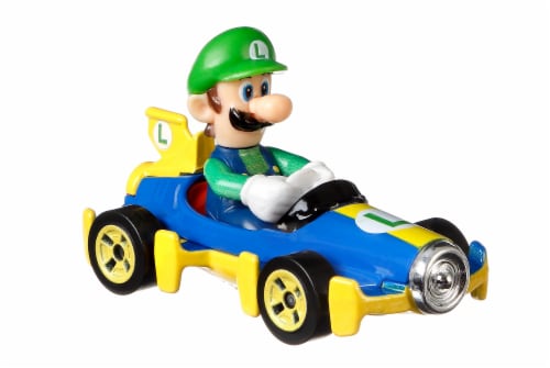 Mattel® Hot Wheels® Mario Kart™ Luigi Mach 8 Toy Vehicle Perspective: right