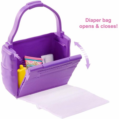 Barbie Skipper Babysitters Inc. Feeding and Changing Playset with Color-Change Baby Doll Perspective: right
