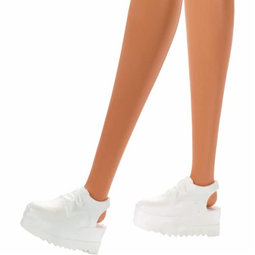 Mattel Barbie® Heart-Print Dress & Sneakers Blonde Doll Perspective: right