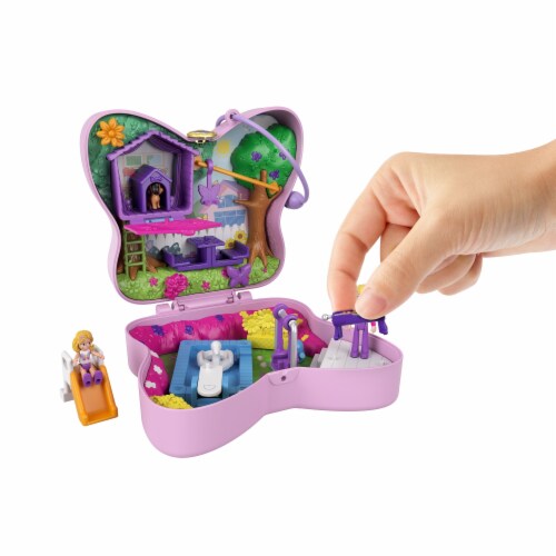 Mattel® Polly Pocket™ Backyard Butterfy Compact Playset Perspective: right