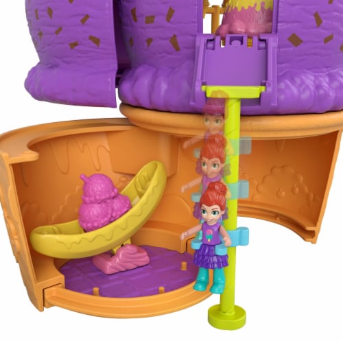 Polly Pocket 2-in-1 Spin 'n Surprise Birthday, Unicorn Toy with 2