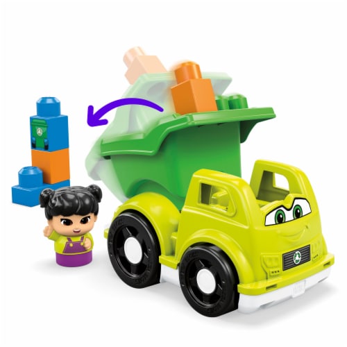 Mega Bloks® Raphy Recycling Truck Block Buddies™ Play Set Perspective: right