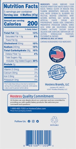 Hostess Blueberry Mini Muffins 20 Count Perspective: right