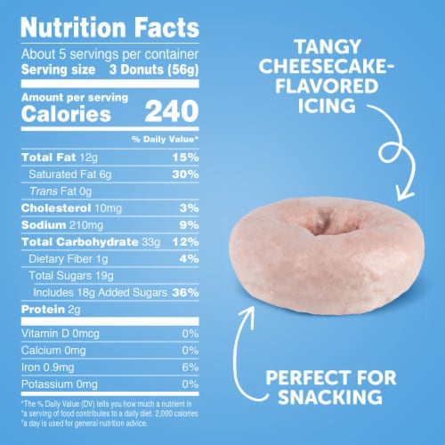 Hostess® Donettes® Strawberry Cheesecake Flavored Mini Donuts Bag Perspective: right