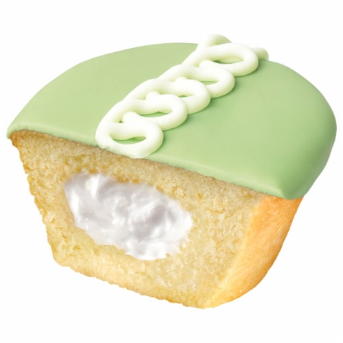 HOSTESS Limited Edition Key Lime Artificially Flavored CupCakes, Creamy Filling Perspective: right