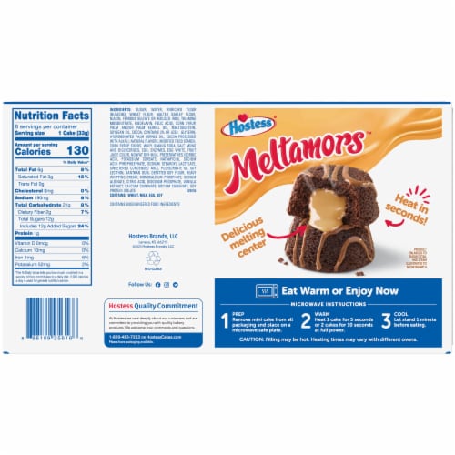 HOSTESS Chocolate Creamy Caramel Meltamors Cake Multipack Perspective: right