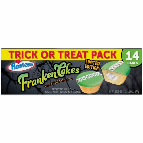 HOSTESS FrankenCakes, Halloween Cupcakes, Trick or Treat Pack Perspective: right