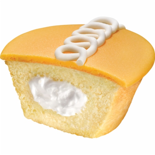 HOSTESS Limited Edition Orange Crème Pop Artificially Flavored CupCakes, Creamy Filling Perspective: right