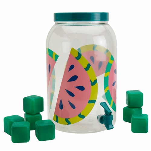 Everyday Living Drink Dispenser with Ice Cubes – Watermelon Perspective: right