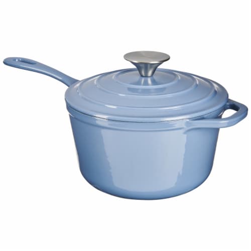 Dash of That® Sauce Pan Enameled Cast Iron Perspective: right