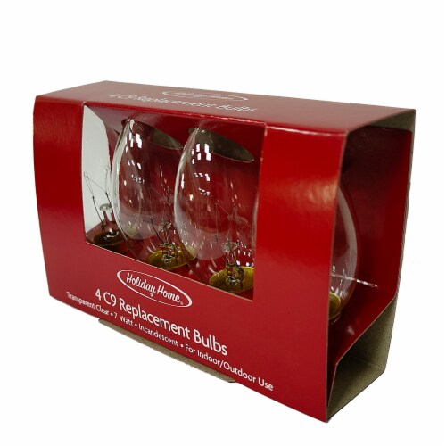 Holiday Home C9 Replacement Bulbs Clear Christmas Decorations Perspective: right