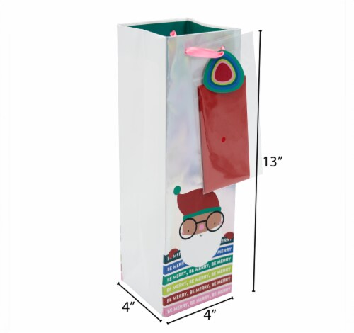 Holiday Home Be Merry Santa Wine Bag Perspective: right