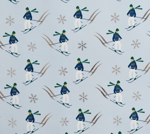 Holiday Home® 40 In x 9 Ft Alpine Skier Gift Wrap Roll Perspective: right