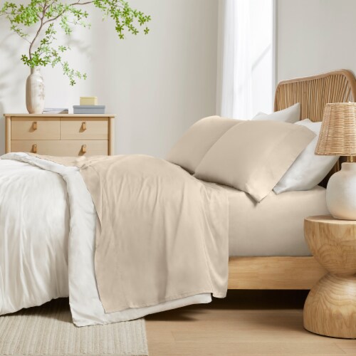 Modavari Home Fashions Bamboo Sheet Set Queen - Tan Perspective: right