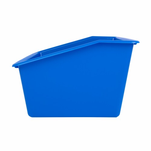 Office Works Plastic Book Bin - Blue Perspective: right