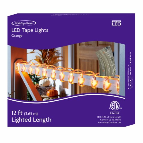 Holiday Home 12' Orange LED Halloween Tape Light Perspective: right