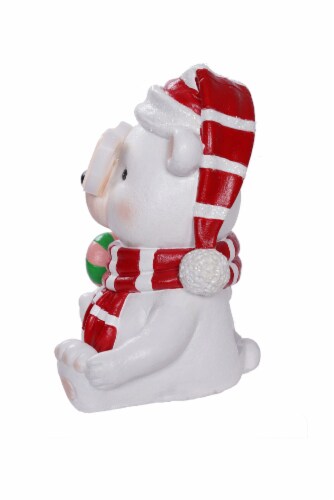 Holiday Home Polar Bear with LED Glasses Decoration Perspective: right
