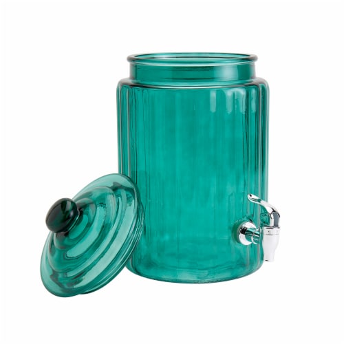 Everyday Living Glass Drink Dispenser – Teal Perspective: right
