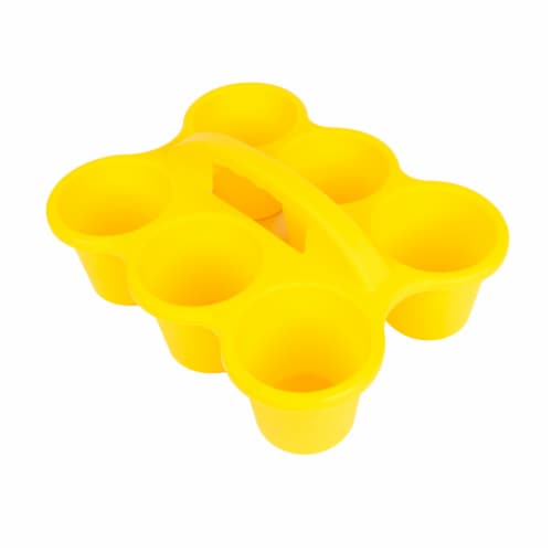 OfficeWorks 6 Cup Caddy - Yellow Perspective: right