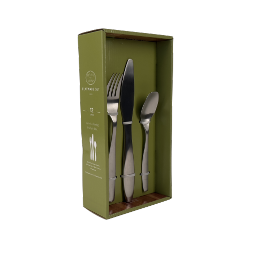 Dash of That 12 Piece Crew Boxed Flatware Set Perspective: right