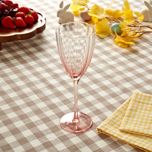Sewing Down South 11.2 Ounce Scalloped Wine Glass Perspective: right