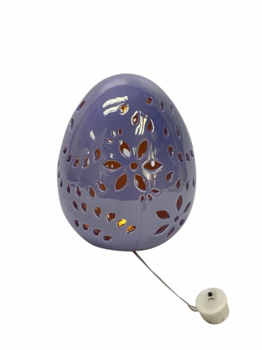 Holiday Home Iridescent Purple Easter Egg Decor Perspective: right