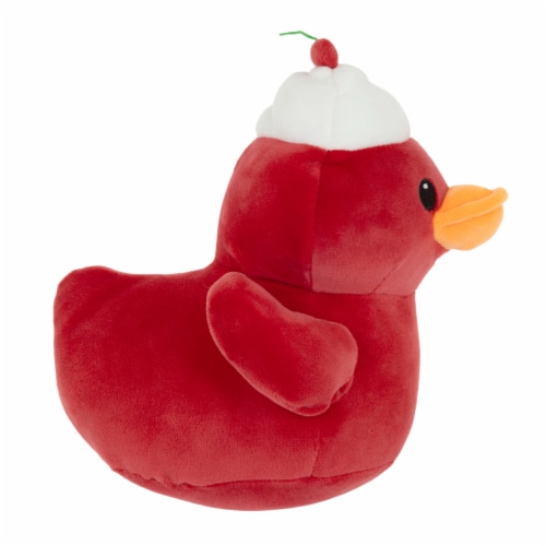 Holiday Home 8.5 Inch Cherry Red Duck Plush Perspective: right