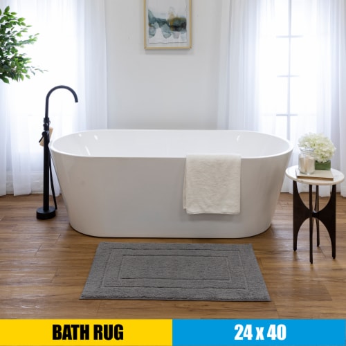HD Designs Signature Bath Mat - Excalibur Gray Perspective: right