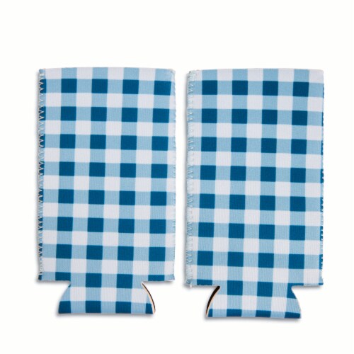 SDS for HD Designs Gingham Slim Can Koozies Perspective: right