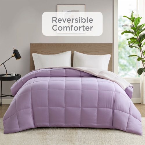 Everday Living® Reversible Down Alternative Comforter - Pink/Purple Perspective: right
