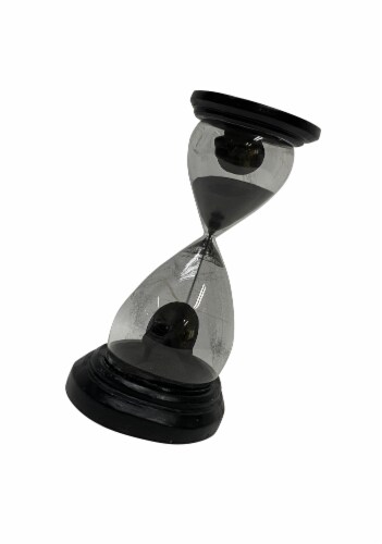 Holiday Home Black Skull Hourglass Halloween Decor Perspective: right