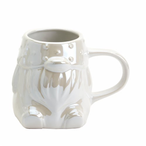 Holiday Home Two-Piece White Iridescent Gnome Mug Set Perspective: right