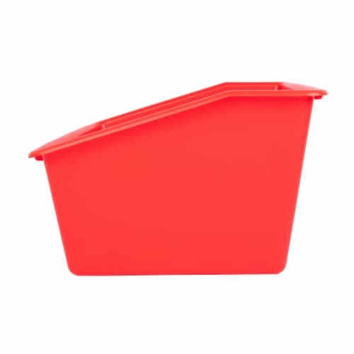 Office Works Plastic Book Bin - Red Perspective: right