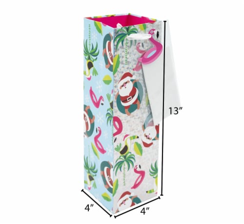 Holiday Home Wine Bag Tropical Santa Perspective: right