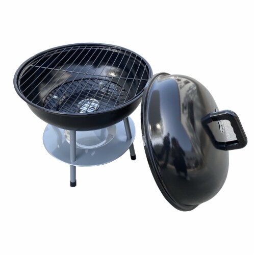 HD Outdoors Portable Charcoal Kettle Grill - Black Perspective: right