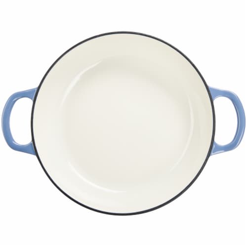 Dash of That® Braiser with Lid Enameled Cast Iron - Blue Perspective: right
