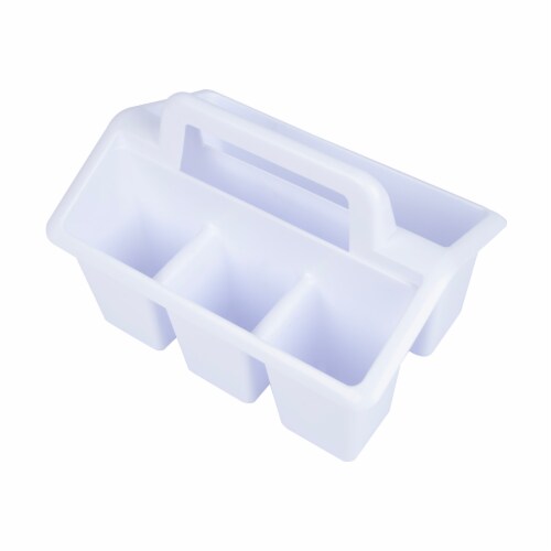OfficeWorks 4-Compartment Caddy - White Perspective: right
