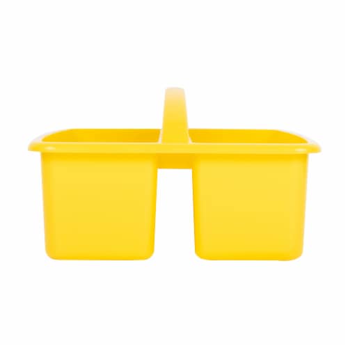 OfficeWorks Three Compartment Caddy - Yellow Perspective: right