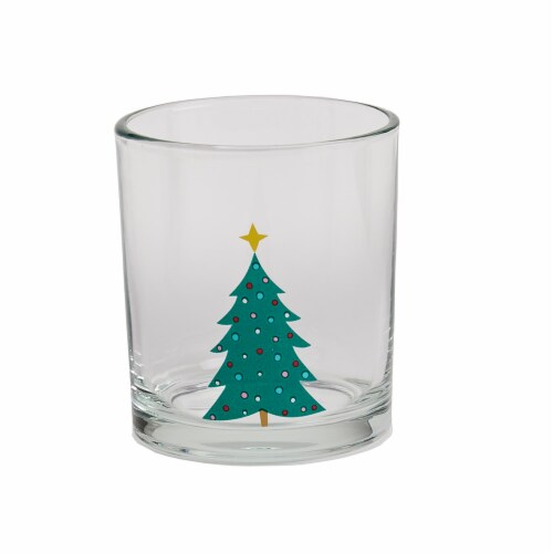 Holiday Home Christmas Tree and Red Tint Drinking Cup - Set of 2 Perspective: right