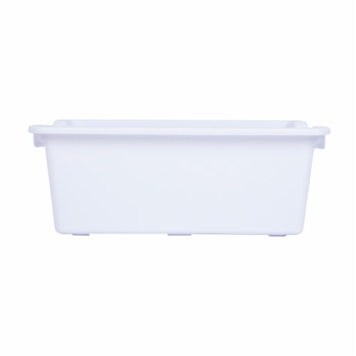 Office Works Plastic Storage Bin - White Perspective: right