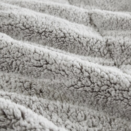 HD Designs Sherpa Comforter Set - Gray Perspective: right