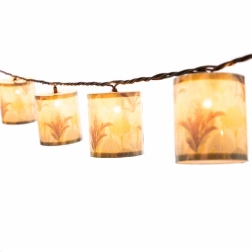 HD Designs Outdoors Printed Cylinder Light Set - Blue/Green Perspective: right
