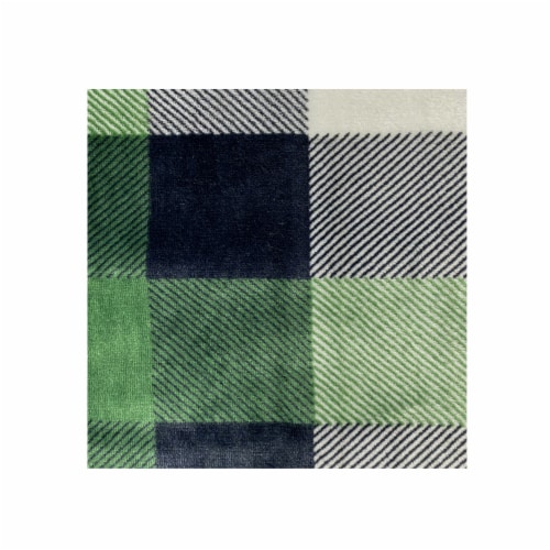 HD Designs® Oversized Throw - Green Plaid Perspective: right