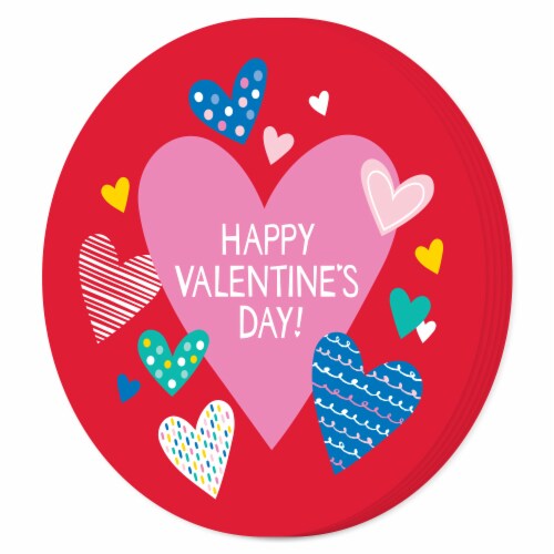 Holiday Home Valentine's Love U2 Pieces Paper Dinner Plates Perspective: right
