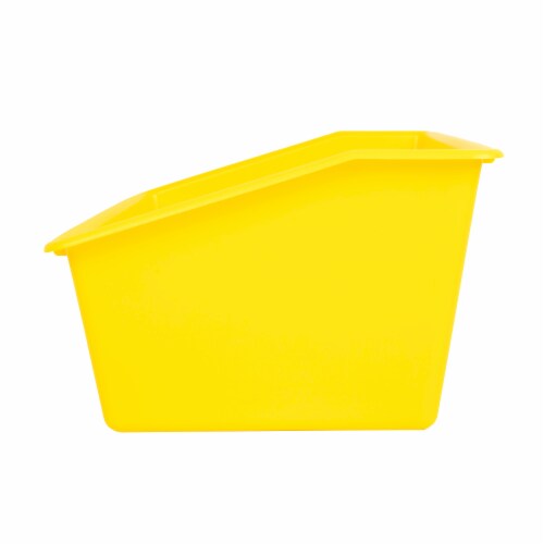 OfficeWorks Plastic Book Bin - Yellow Perspective: right