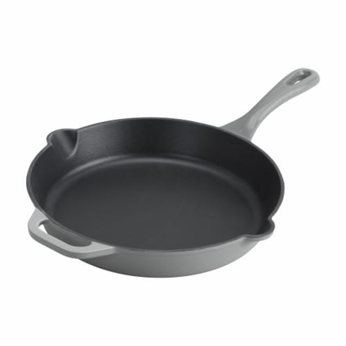 Dash of That® Skillet Enameled Cast Iron - Grey Perspective: right