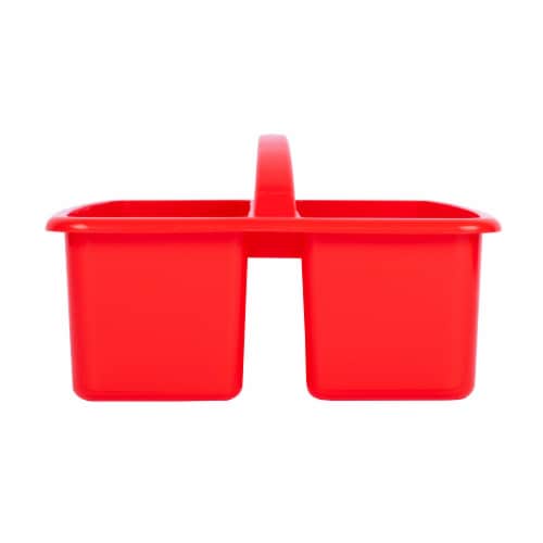 OfficeWorks 3 Compartment Caddy - Red Perspective: right